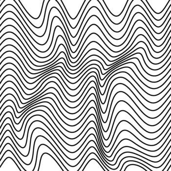 Dense Curved Wave Line Abstract Pattern High-Detail Black and White Distorted Fluid Flow Texture, Seamless Modern Background for Wallpapers, Textile Prints and Branding Designs vector