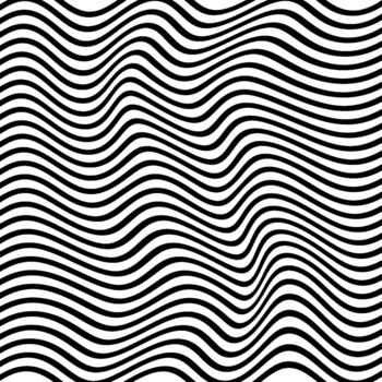 Smooth Parallel Wavy Line Flow Pattern Abstract Minimal Black and White Curve Wave Texture, Seamless Optical Background for Branding, Web Design and Modern Decorative Graphics vector