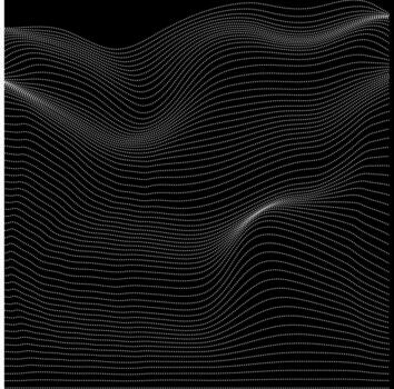 resumen punteado ola paisaje en negro antecedentes fluido partícula red, futurista digital terreno, tecnología malla líneas para ciencia fi, movimiento gráficos y moderno diseño proyectos vector