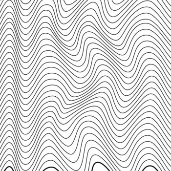 Dense Wavy Line Abstract Seamless Pattern Distorted Optical Flow Texture in Black and White for Backgrounds, Branding, Packaging and Modern Decorative Design vector