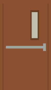 emergencia salida puerta con empujar bar vector