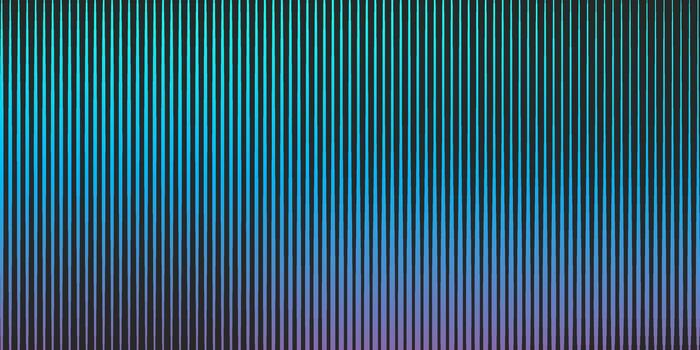 Rainbow neon halftone gradation pattern. Multitone vertical stripe gradient transition lattice, luminous parallel lines and soft electric chromatic layers. vector