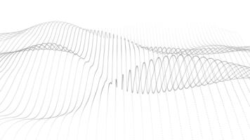 teknologisk bakgrund . abstrakt Vinka på vit bakgrund. Vinka teckning av rader. video