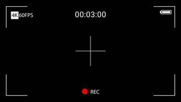 modern 4k kamera inspelning visa, simulera ett aktiva sökare med tidskod, fokus hårkors, och rec indikator för högupplöst innehåll fånga och videography projekt video