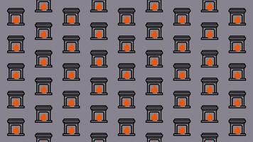 accogliente camino modello sfondo ciclo continuo animazione. video