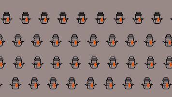 Animated Orange Character Pattern Background Loop . video