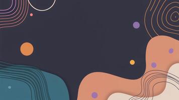 colorato astratto particelle galleggiante nel buio spazio con dolce movimento video