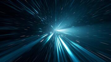 dynamisch Licht Geschwindigkeit bewirken Erstellen hell explosiv Energie im äußere Raum video