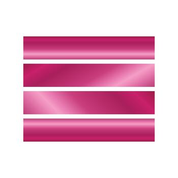 conjunto de lustroso botones. conjunto de cuatro rosado metálico degradado horizontal barras vector