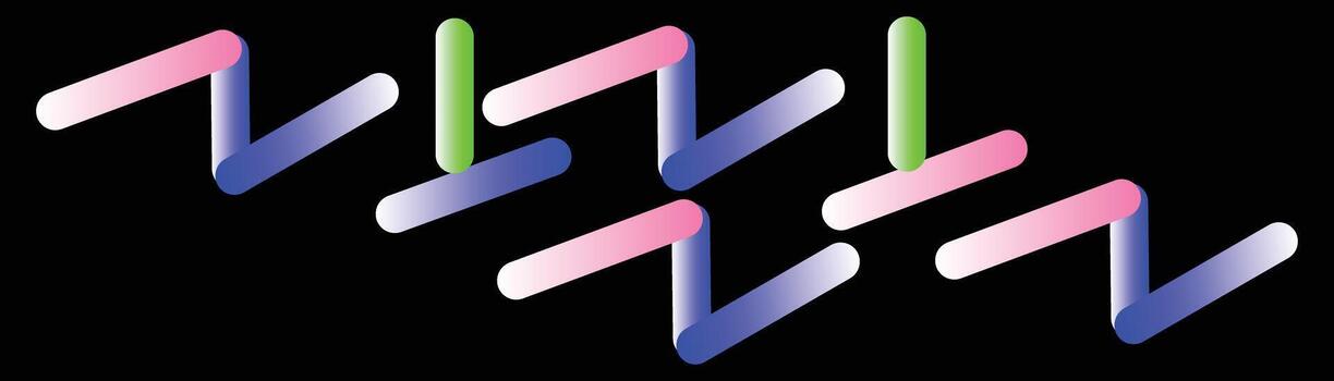 vistoso degradado cinta modelo con zigzag rayas en negro antecedentes - resumen diseño vector