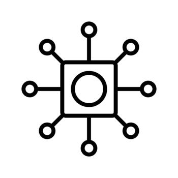 resumen icono representando conectividad y comunicación en diseño conceptos vector