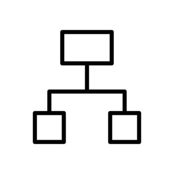 Simple and Clear Flowchart Structure for Diagram Creation and Planning vector