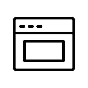 Minimalistic Line Art Representation of a Browser Window Interface vector