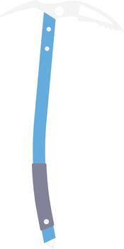 Ice Axe Flat Illustration. Clean Icon Design Element on Isolated White Background vector