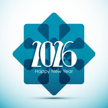 Ringing in 2026 With Gratitude and Positivity vector