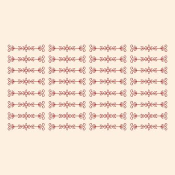 rojo floral frontera patrones repetido en un cuadrícula diseño vector