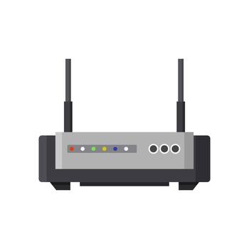 Technological router on a white background vector