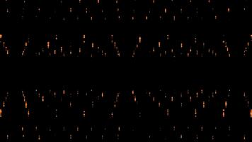 astratto arancia luci modello riflettendo nel buio spazio con bokeh effetto video