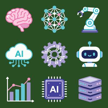 ai, nube informática, datos ciencia, máquina aprendiendo, datos visualización, datos ciencia, datos Ciencias vector