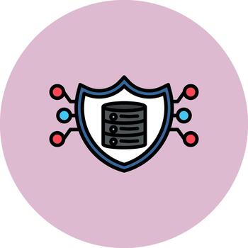 Database Future Mode Badge vector