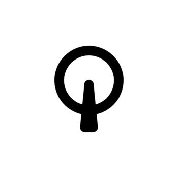 Minimalist Simple Power Symbol On Off Switch Button Flat Icon Design vector