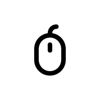 minimalista línea sencillo ratón dispositivo electrónico contorno forma icono vector