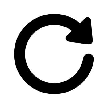 sencillo circular flecha símbolo recargar proceso firmar icono diseño vector