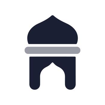 minimalista geométrico mezquita edificio diseño elemento símbolo icono vector