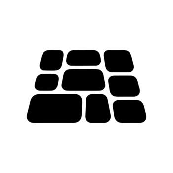 sencillo plano diseño guijarro pavimento superficie gráfico elemento icono vector