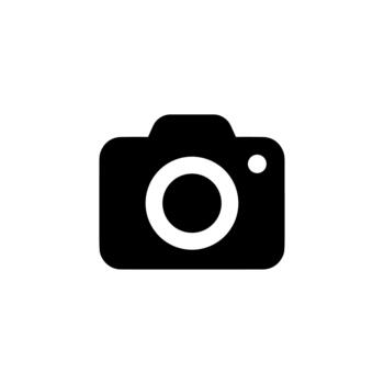 minimalista sólido cámara icono forma dispositivo símbolo ilustración elemento vector