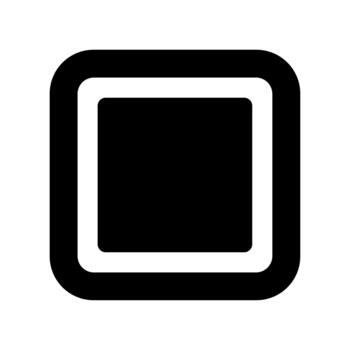 Simple Black and White Rounded Corner Square Frame Shape Graphic Element vector