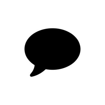 Simple Solid Speech Bubble Message Communication Outline Icon Shape vector
