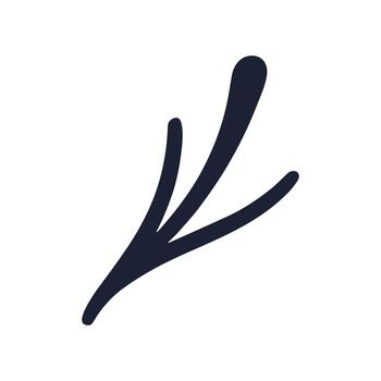 minimalista dibujado a mano sencillo rama ramita elemento natural diseño ilustración vector