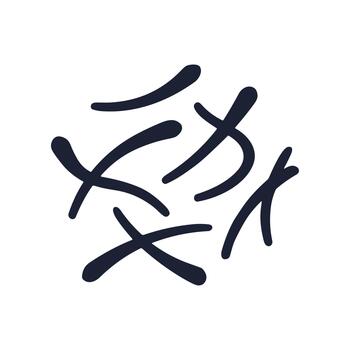 artístico pincelada resumen cruzar símbolo forma decorativo elemento icono vector