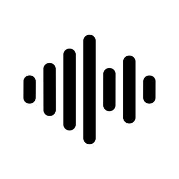 Minimalist Rounded Soundwave Frequency Signal Indicator Symbol Icon Graphic vector