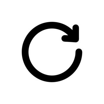 sencillo línea circulo flecha actualizar recargar lazo girar icono símbolo vector