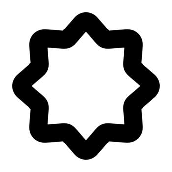 Simple Line Style Star Shape Geometric Element Icon Sign vector