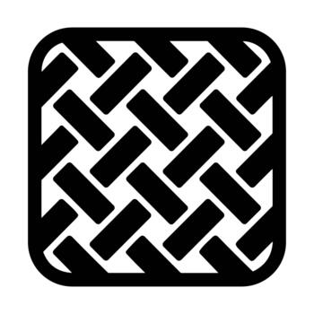 minimalista silueta espina de pescado piso modelo cuadrado forma sencillo icono vector