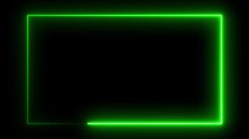 neon green webcam overlay frame with rounded edges on transparent background featuring smooth looping animation suitable for streaming gaming events celebrations and digital design projects video