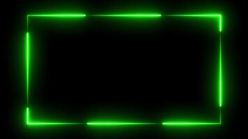 neón transmisión cubrir con redondeado verde marco y suave brillante bordes ideal para juego de azar contenido virtual eventos esports muestra y digital diseño necesidades video
