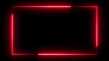 arrotondato neon rosso raggiante webcam copertura telaio con morbido luminoso frontiere su trasparente sfondo ideale per streaming design esports intro e festivo digitale scene video