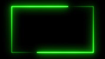 Neon green curved webcam overlay with smooth glow edges on transparent background created for looping animation perfect for gaming streams digital layouts and global celebration themed visuals video