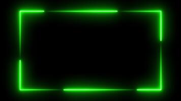 neón verde cámara web cubrir con suave redondeado marco y brillante bordes ideal para juego de azar corriente esports digital eventos y moderno transmitir diseños en transparente antecedentes video