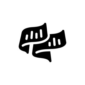 Simple Glyph Style Document Graphic Data Report Icon Element vector