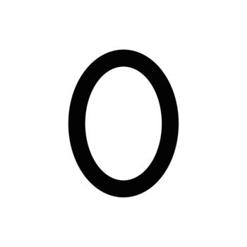 Simple Bold Circle Shape Element Isolated on White Background Graphic vector