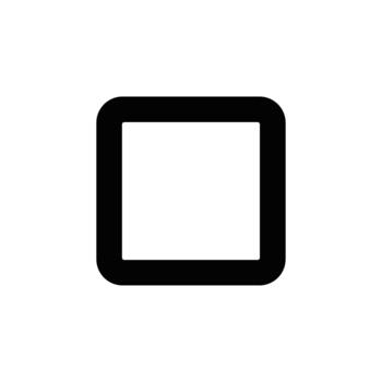 sencillo línea redondeado esquina cuadrado contorno forma caja elemento vector