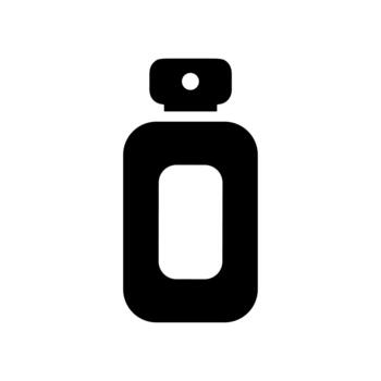 minimalista silueta sencillo botella líquido envase diseño elemento icono vector