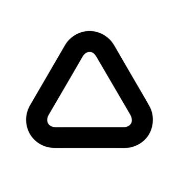 sencillo redondeado triángulo forma geométrico diseño elemento icono símbolo vector