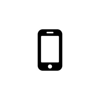 Simple Black Silhouette Smart Device Application Interface Mobile Phone Icon vector