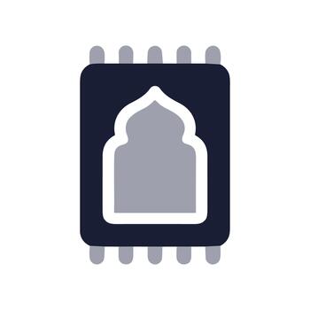 Flat Minimalist Praying Mat Simple Shape Graphic Resource Element vector